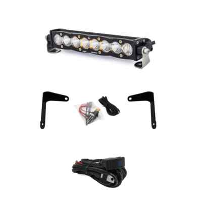 Baja Designs Shock Mount Clear 10'' S8 Light Bar Kit For 17-21 Can-Am Maverick X3