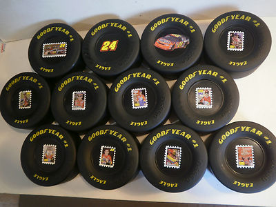 Set of 12 Jeff Gordon Goodyear Tires NASCAR Race Tire Rubber 3.5'' X 1.5'' Eagle