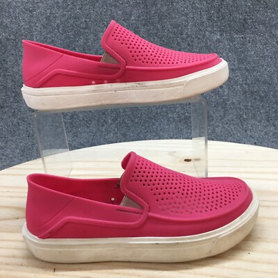Crocs Shoes Youth Citilane Roka Slip-On Sneakers Pink Comfort Perforated  Low