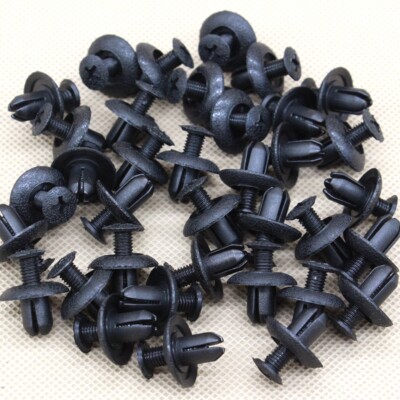 50pcs Front Rear Bumper Clips Push-Type Fastener Screws Retainer for Mitsubishi