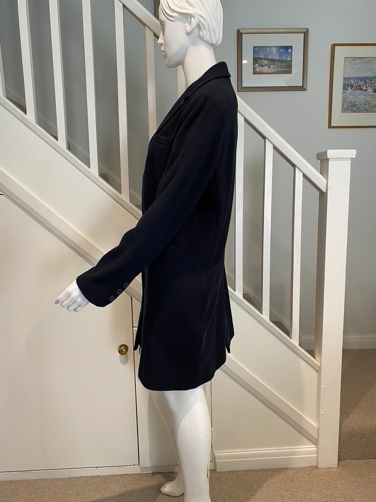 NOVA FIDES Italian Designer Exclusively for M&S Navy Wool Blend Coat