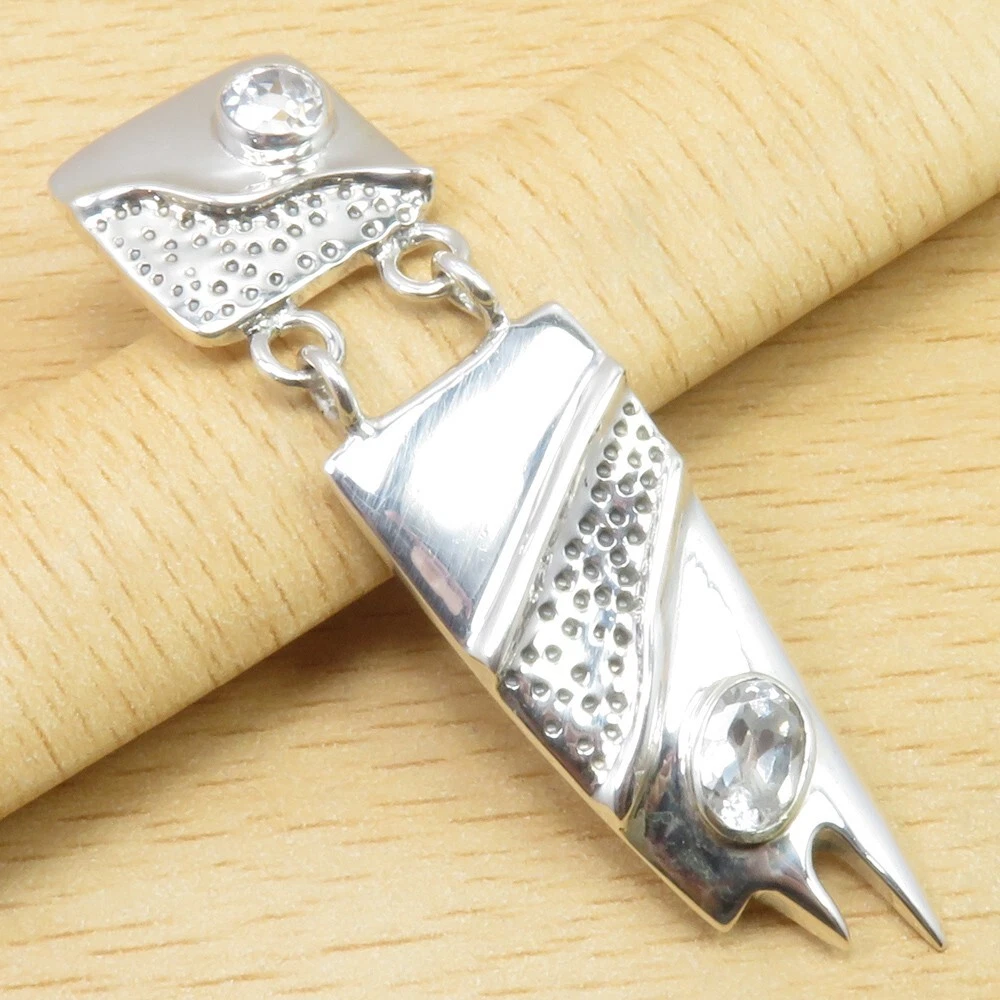 VETEMENTS Ingrosso Fornitori Gioielli CIRCONE CUBICO Ciondolo 5 7 cm Argento Sterling 925