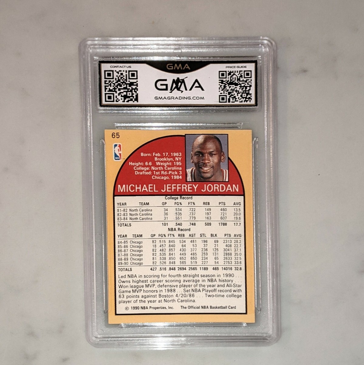 1990 NBA Hoops Michael Jordan #65 - Graded GMA 8 NM-MT | eBay