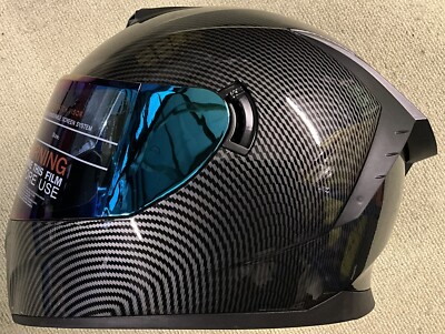 LVS HF-702DV HELMET DOT approved size M Medium-Carbon