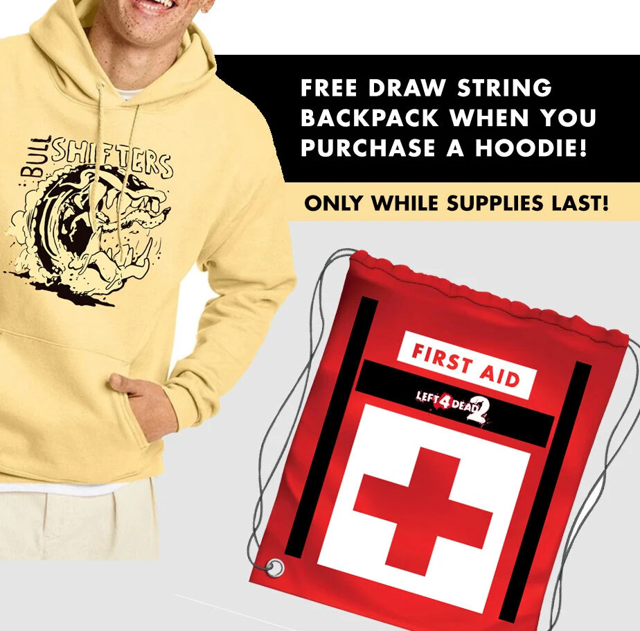 Bullshifters left 4 Dead 2 Ellis hoodie. Snag you're one of a kind