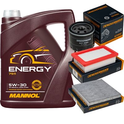 DENCKERMANN Inspektionspaket MANNOL Energy 5W-30 5L für Smart Fortwo Coupe 1.0