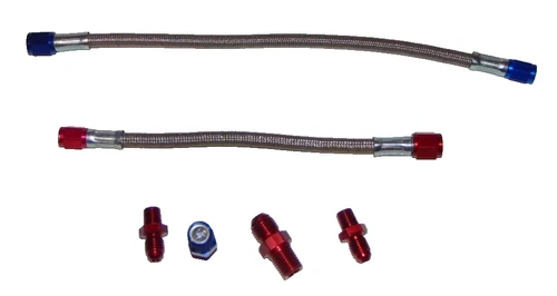 NOS NITROUS LINE 4AN-3AN SOLENOID FITTING STAINLESS HOSE NX ZEX CHEATER BIGSHOT