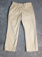 Talbots Pants Womens Size 6 Khaki Curvy Relaxed Straight Mid Rise Stretch Career