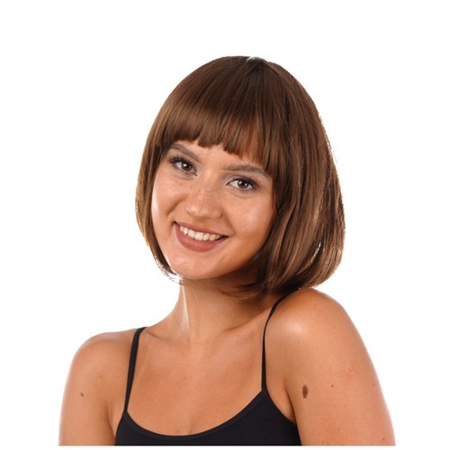 Brown Ladies Wig Fancy Dress Costume Long Short Deluxe Cosplay Party Wig - Picture 3 of 6