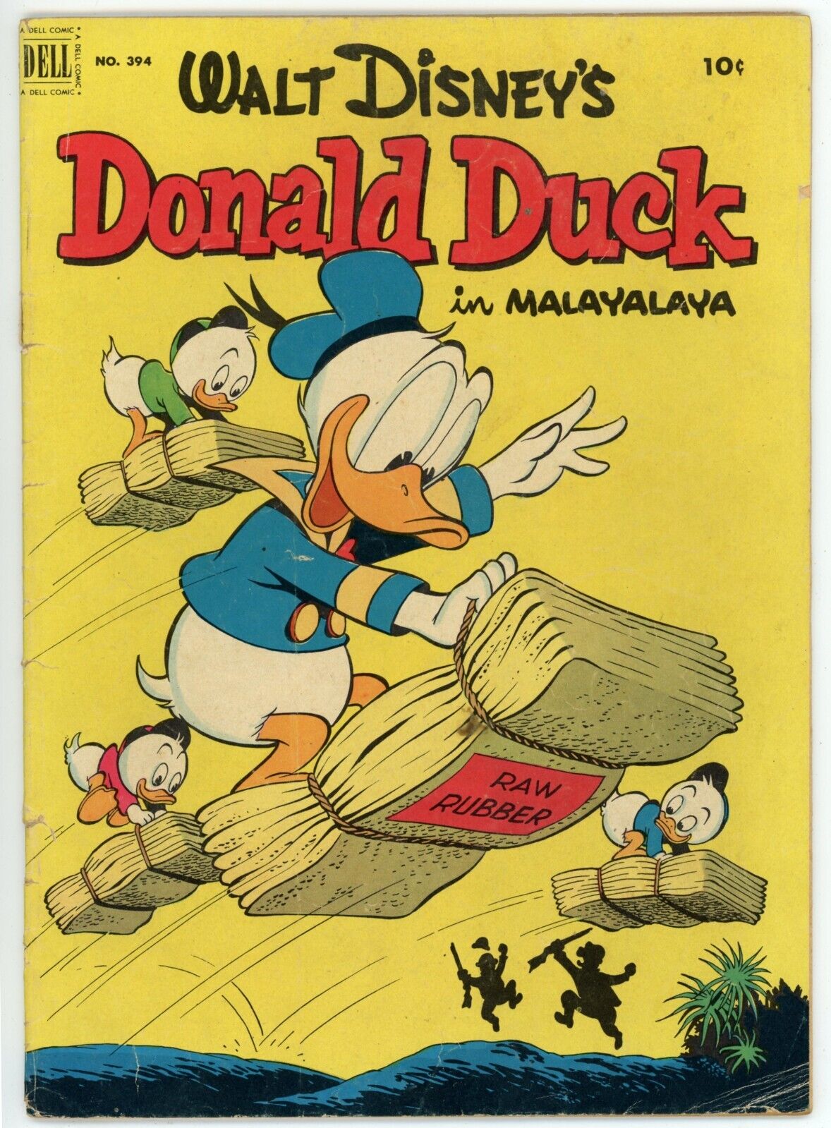 Walt Disney’s Donald Duck 394 GVG 3.0 Golden Age 1952 Dell 4-Color Malayalaya