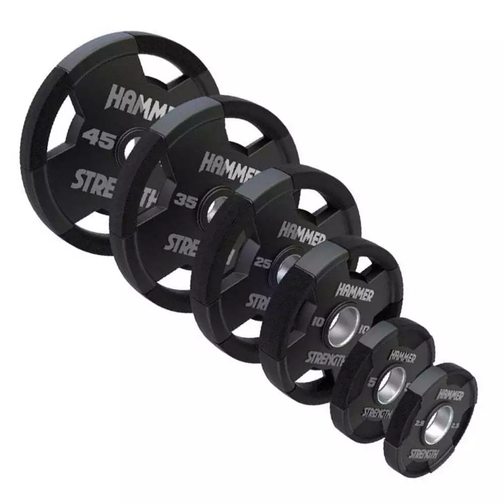 Hammer Strength Olympic Weight Plates Urethane Commercial Gym