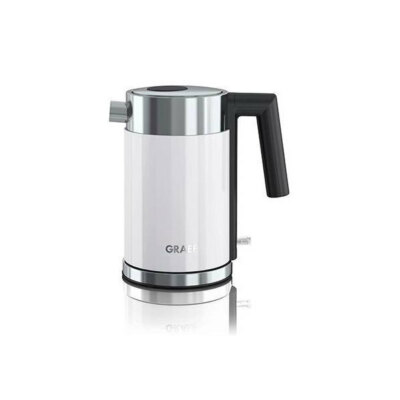 Graef WK 401 Wasserkocher Teekocher Wasseraufbereiter 1 Liter Edelstahl/Weiß