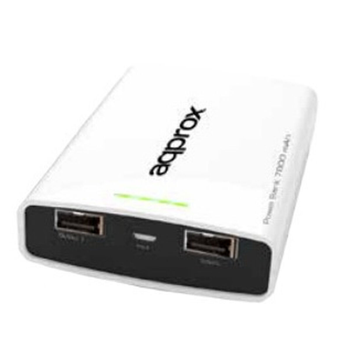 Power Bank approx! APPPB78EVW 7800 mAh 2 x USB Micro USB 5 V 1-2 A Bianco Ner