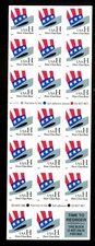 US Pane #3268c "H" Rate Top Hat (33c)  not folded P# V1111, p32681c
