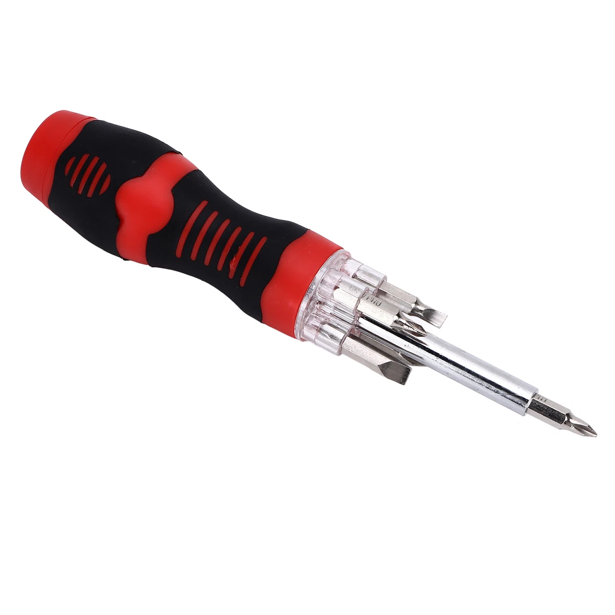 5 in 1 LED Light Up Screwdriver Set Flat Bit Multifunction Red High St REL