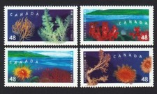 CORALS = JOINT ISSUE with HONG KONG - Canada 2002 #1948-1951 MNH FULL SET of 4
