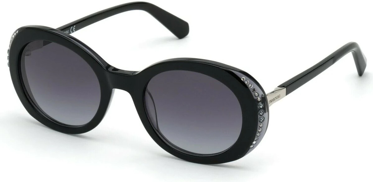Swarovski Black Round Frame Sunglasses - SK 281 05B NEW SWAROVSKI SK 281 05B BLACK CRYSTALS GRADIENT AUTHENTIC  main image 3