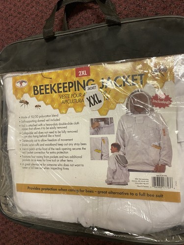LITTLE GIANT BEEKEEPING JACKET w/Veil XXL NEW! - Picture 3 of 4