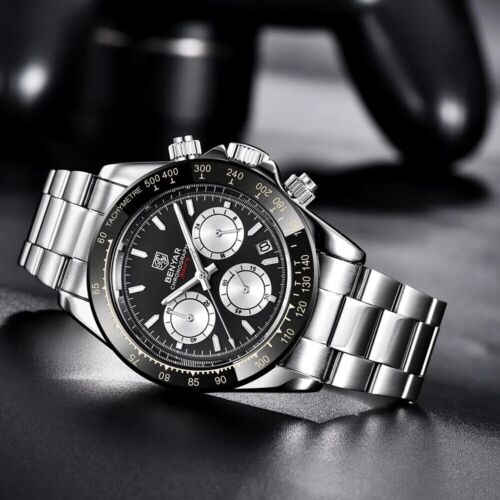 Benyar New 2024 Watch Men Luxury Brand Chronograph Male Sport And Business - Picture 1 of 26