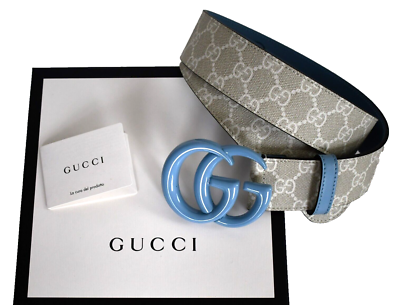 🆕️Authentic GUCCI Beige/White/Blue GG MARMONT SUPREME Women's