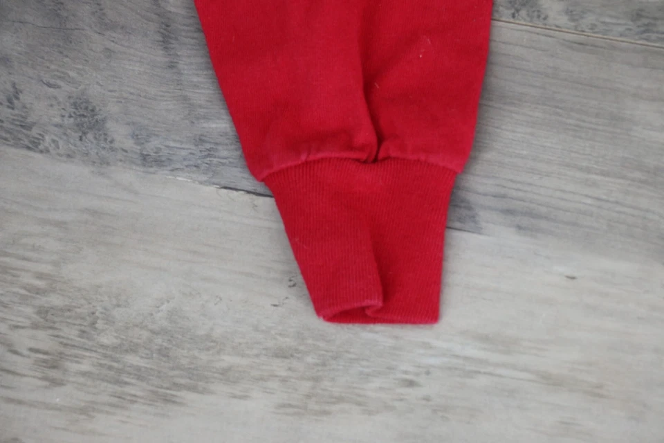 VINTAGE Hanes Tagless Boys Crew Neck Long Sleeve Shirt Youth Sz Large 14-16 Red - Image 3 of 4