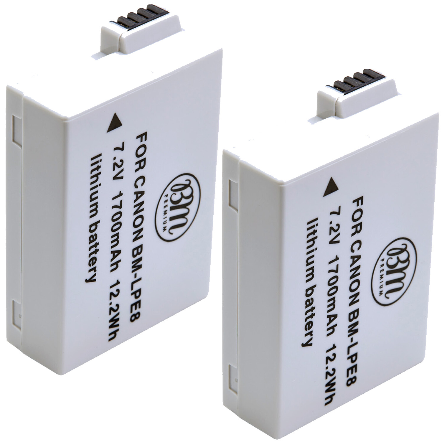 BM 2Pack LPE8 Batteries for Canon EOS 550D, EOS 600D, EOS 650D, EOS