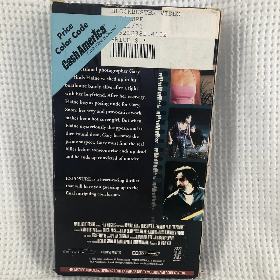 Exposure VHS Video Tape Movie Ron Silver Alexandra Paul Used VERY RARE - Imagem 2 de 2