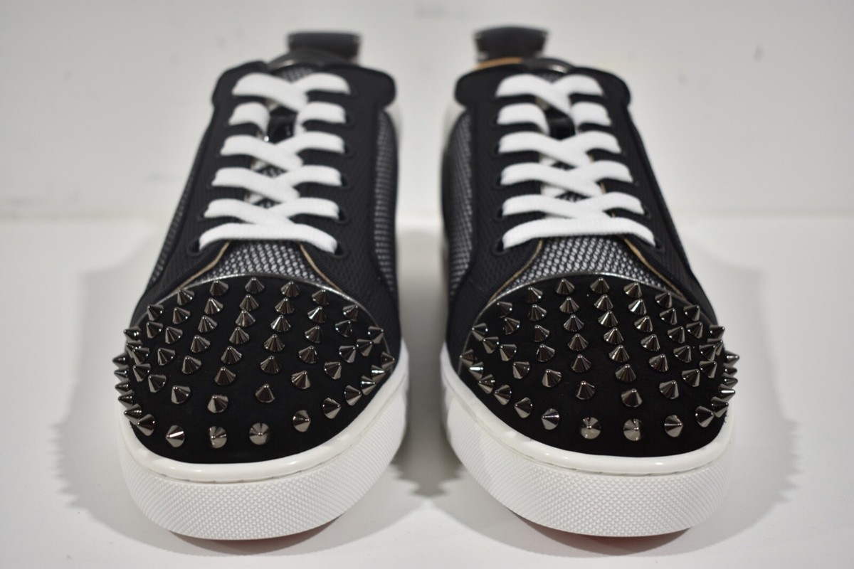 Christian Louboutin Louis Junior Spikes Orlato Flat Black