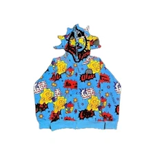 glo gang full zip hoodie Large