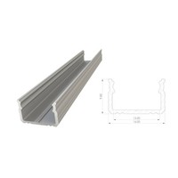 LED OberfläChenprofil Anode Silber 9X16Mm AL12-GLS2-AS-3000