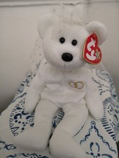 Mrs Ty Beanie Babies Mrs. Wedding Bride Bear 4364 Retired Preowned with Tags
