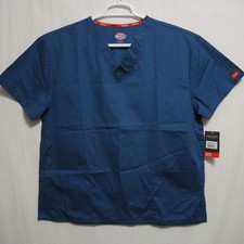 NWT Dickies Unisex Scrub Top EDS Essentials V-Neck Dark Teal Size Large