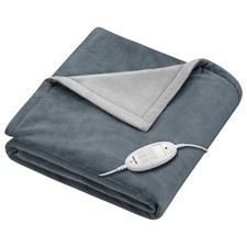 Beurer HD75 Nordic Grey Electric Heated Blanket 180 x 130cm *Damaged Box*
