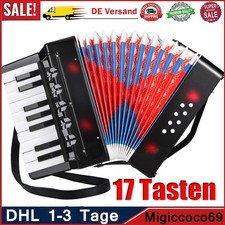 Kinder Kinder Akkordeon 17-Tasten 8 Bass Kleines Akkordeon Musikinstrument DHL