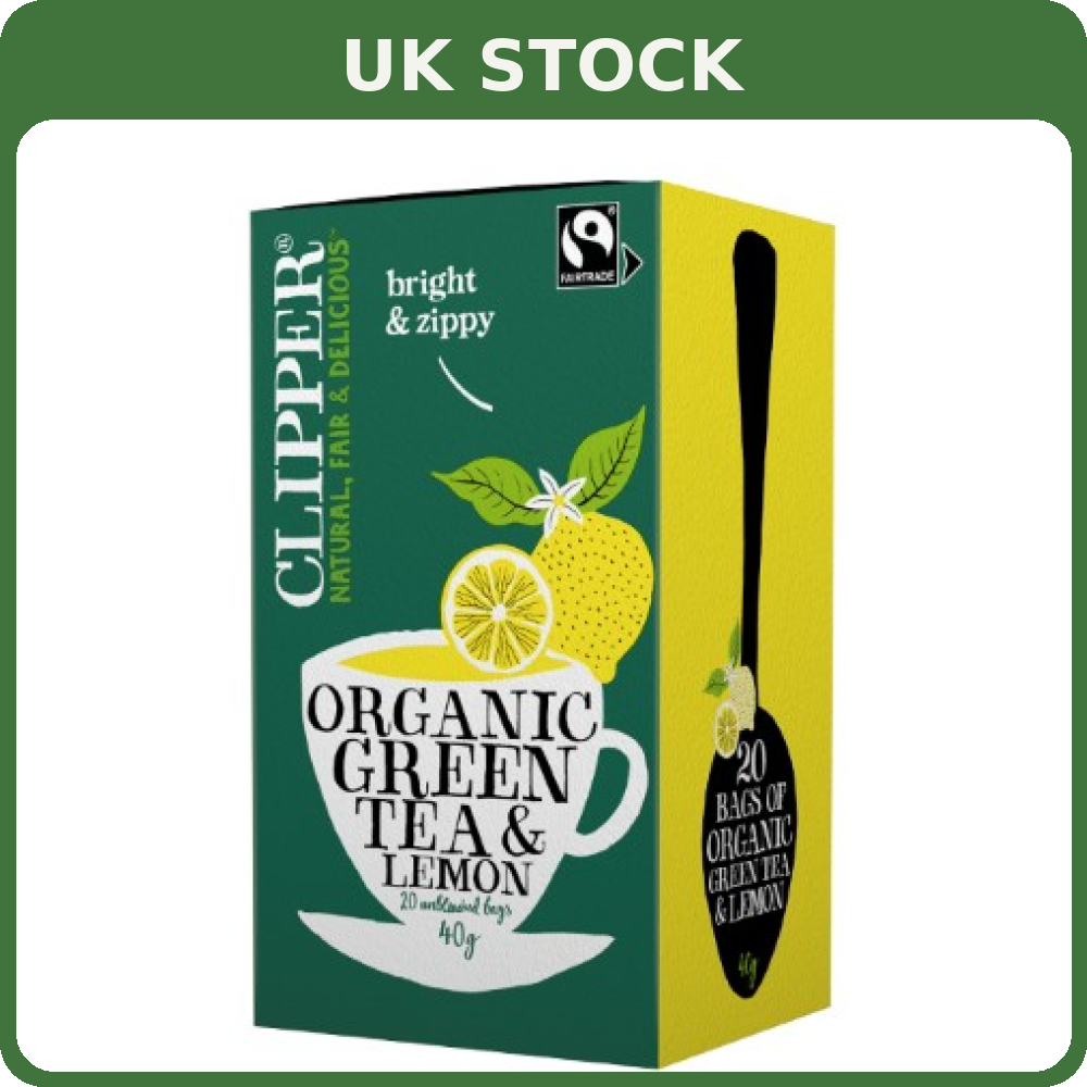Organic Green Tea With Lemon 40g Clipper
