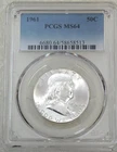 1961 Franklin Half Dollar PCGS MS64 95% FBL Frosty Just Graded New Holder #N252M