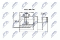 NTY Gelenksatz Antriebswelle NPW-HY-506 FüR Santa Hyundai FÉ 2 CM Crdi 4X4 GLS