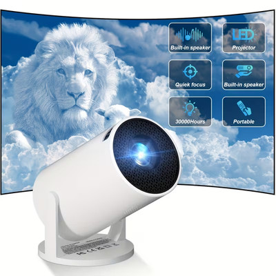 Mini Projector with an Aspect Ratio of 16:9, Suitable for Home Theaters, Compati