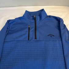 Callaway L 1/4 Zip Pullover Blue Performance Golf Mid Layer