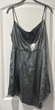 URBAN OUTFITTERS UO Womens Size Small Shiny Satin Asymmetrical Mallory Dress New