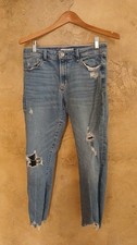 Abercrombie  Fitch Mid Rise Super Skinny Ankle Jeans Women 30 / 1 0R Chewed Hem