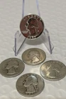 Washington Quarters 90% silver Lot Of 5 Coins  1941,43,57,64 one proof 57.