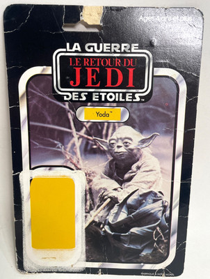 Star Wars vintage Cardback Le Retour du Jedi  Meccano Yoda 65-back 1983