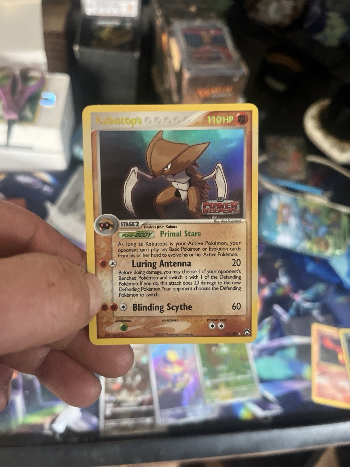 Kabutops 10/108 Holo Rare Ex Power Keepers Pokemon Card STAMPED
