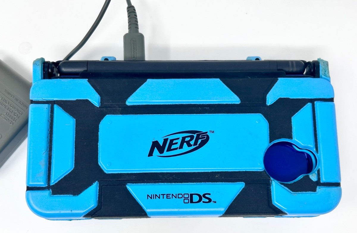 Nintendo DS Lite Cobalt Blue Console w/Charger & NERF Case (G-110
