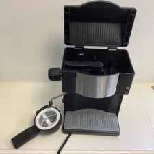 Espresso Cappuccino Coffee Maker 4 Cup 120V Removable Tank Milk Frother Filter