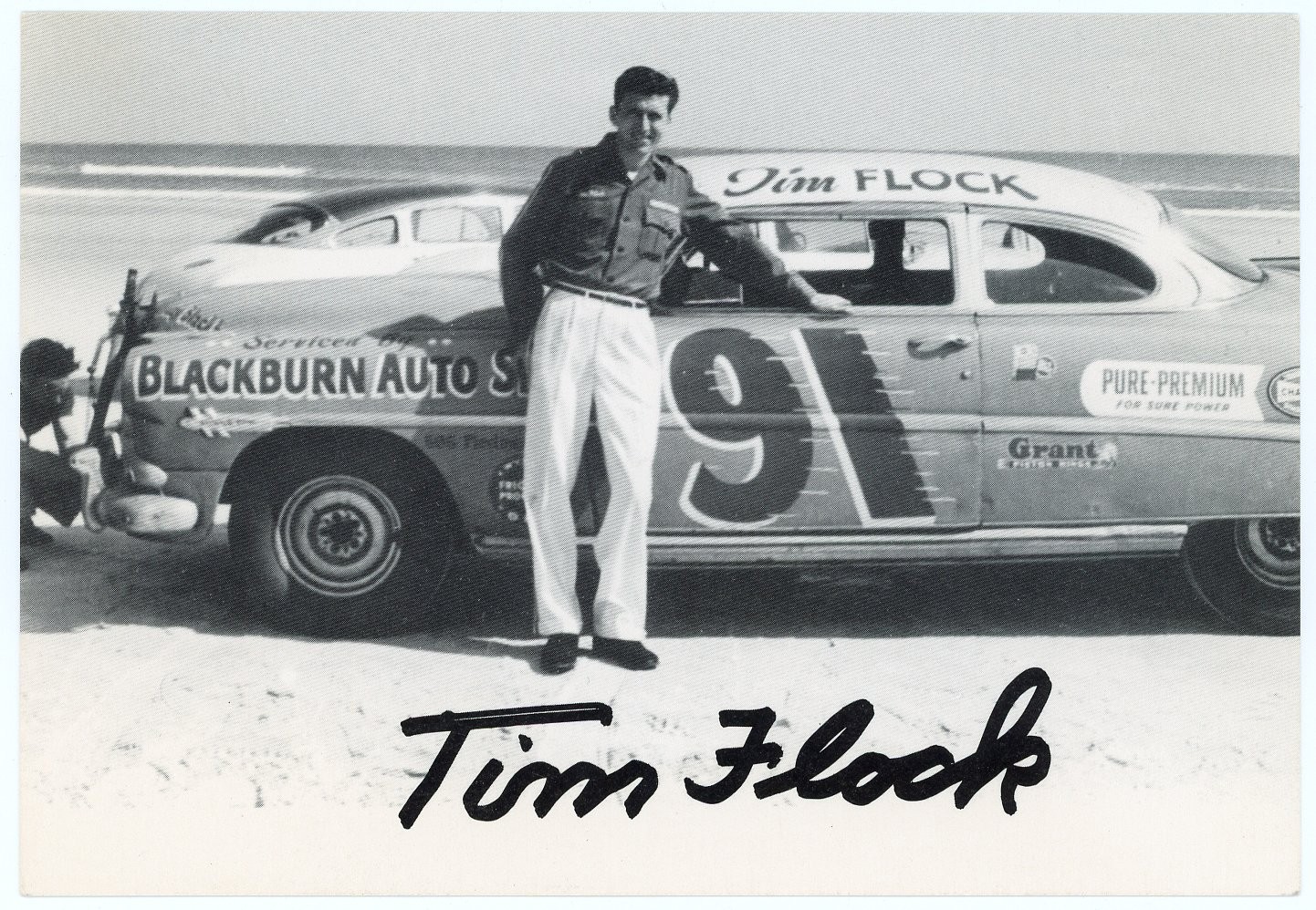 Tim Flock - Signed B&W Photograph