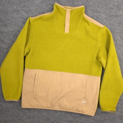 Allbirds Fluff Fleece Pullover Jacket Mens L Hazy Lime Outdoor Casual Gorpcore