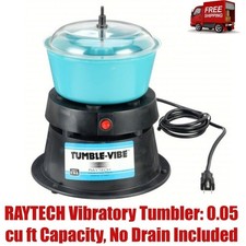 RAYTECH Vibratory Tumbler: 0.05 cu ft Capacity, No Drain Included