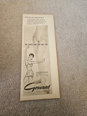 TBOOKL4 MAGAZINWERBUNG 11X4'' GOSSARD - DAS HÖSCHEN, DAS IHRE BEINE NICHT FÜHLEN KÖNNEN 
